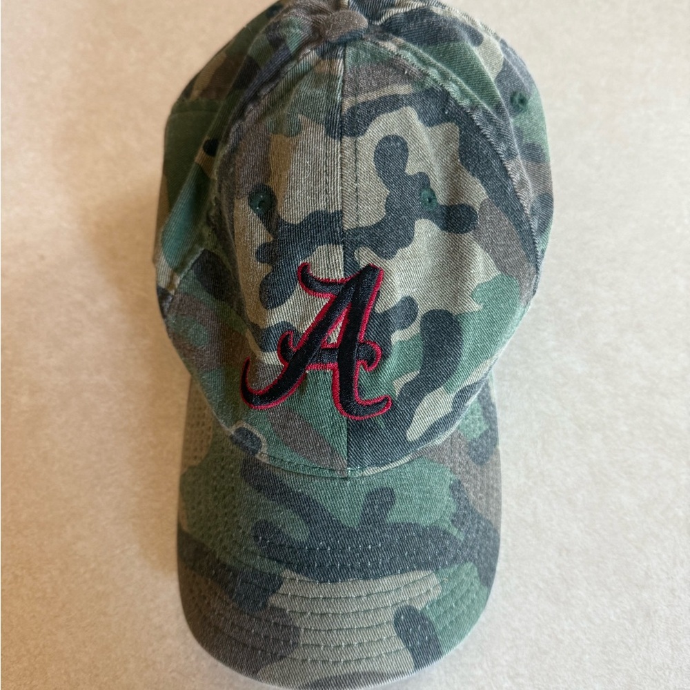 Camouflage Baseball Cap with Red Logo